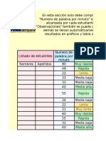 Calidad y Velocidad Lectora 1 A 8