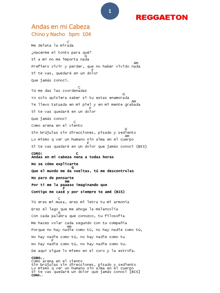 Letras de Reggaetón para Cantar | PDF | Musica en español | Musica ...