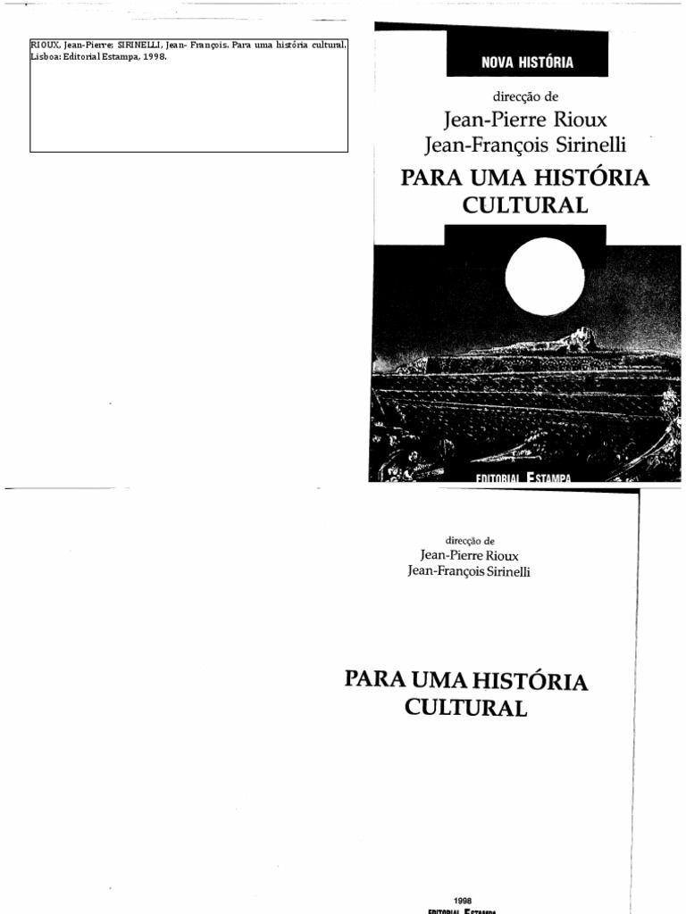 Para Uma Historia Cultural Jean Pierre Rioux PDF Historiografia Idade Média foto imagem
