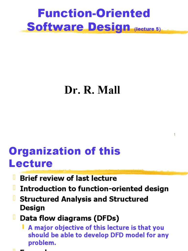 Function-Oriented Software Design: Dr. R. Mall | Download Free PDF ...