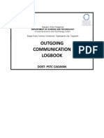 Outgoing Communication Logbook: Dost-Pstc Cagayan