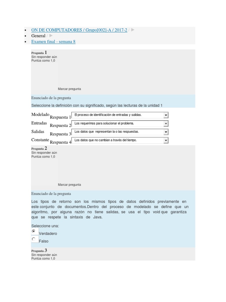 Examen Final de Programación en Java | PDF | Lenguaje de programación ...