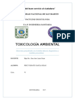 Informe Toxicología Ambiental