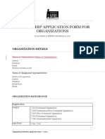 Application Form - Organization - V.3.2017