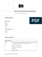 Application Form - Individual - V.3.2017