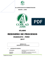 MODELO de SÍLABO Rediseño de Procesos