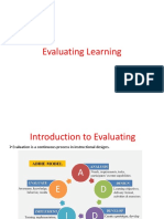 Evaluating Learning