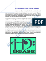 Level 3 and Above Customized HBase Course Training