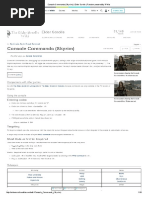 Console Commands Skyrim Elder Scrolls Fandom Powered By Wikia Leisure Computing And Information Technology