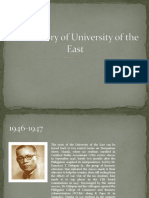 The History of University of The East MM