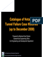 Notable Tunnel Failure