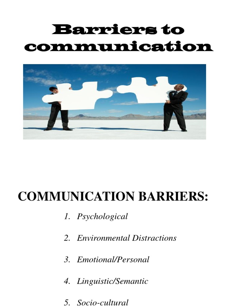Communication Barriers PDF