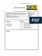 Company Visitation Form