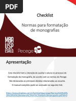 Checklist - Normas de Formatação