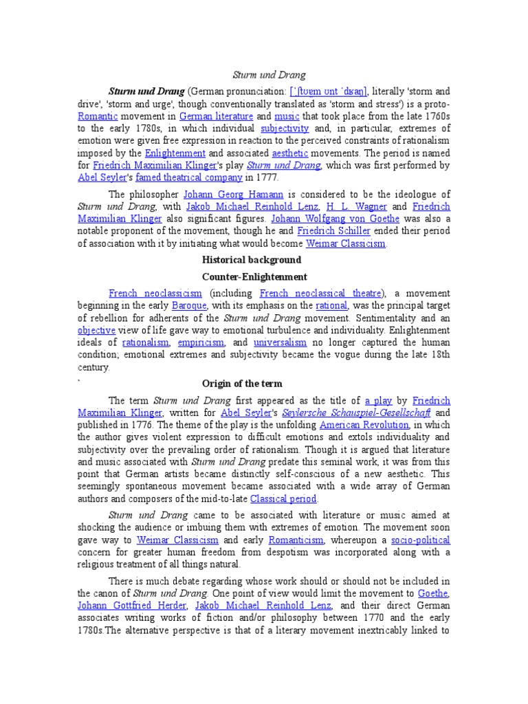 Sturm Und Drang Download Free PDF Classical Music Science