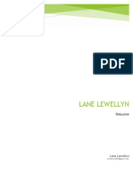 Lane Lewellyn: Resume