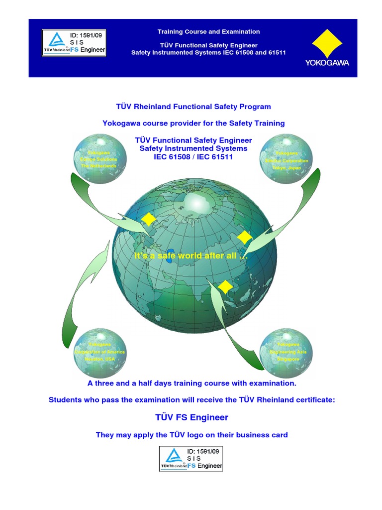 TÜV Certified Functional Safety Engineer Training Course and