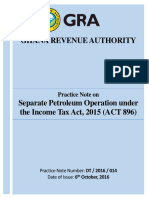 Practice Note On Separate Petroleum Operation