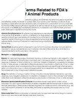 Resources For You Glossary of Terms Related To FDA's Regulation of Animal Products