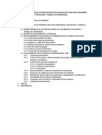 Estructura de Un Manual de Buenas Prácticas de Manufactura para Panadería y Pastelería y Fábricas de Empanadas