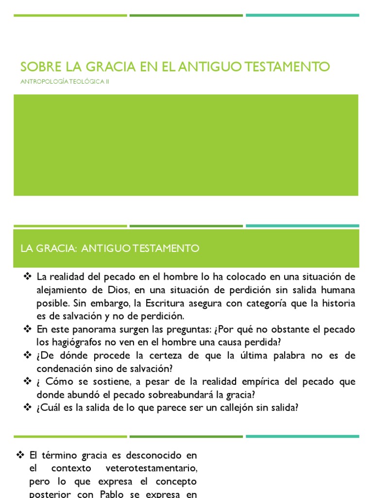 Sobre La Gracia en El Antiguo Testamento | PDF | Gracia en el ...