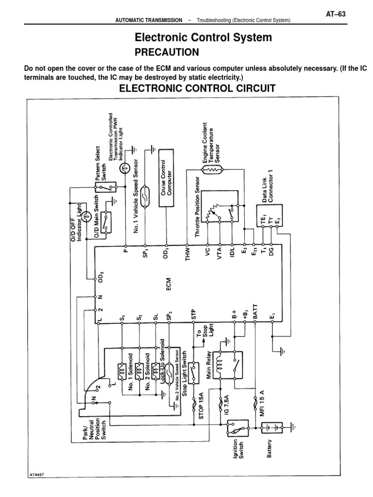 Electronic Control System Precaution PDF Automatic Transmission
