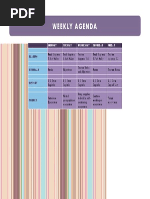 weekly agenda
