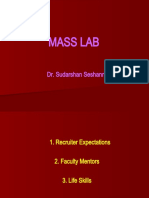 Mass Lab: Dr. Sudarshan Seshanna