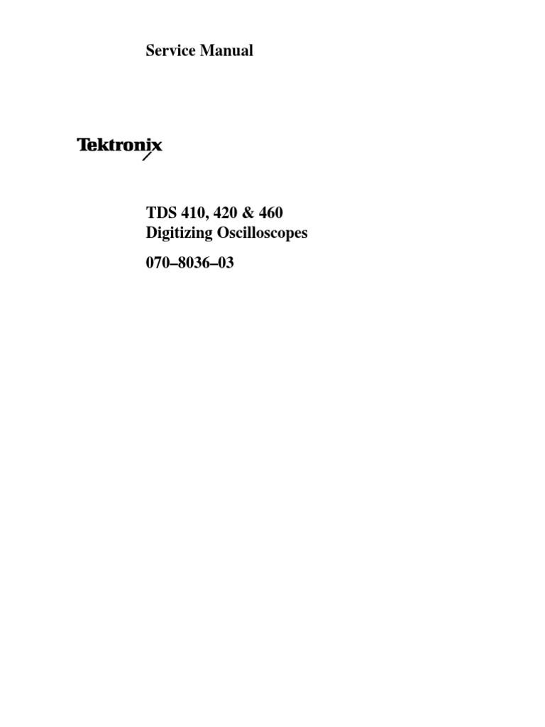TDS 410, 420 & 460 Oscilloscope Manual | PDF | Implied Warranty ...