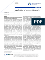 Advancing the Application of Systems Thinking in Health