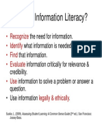 What Is Information Literacy