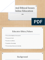 Selected Ethical Issues in Online Education