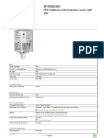 Product Datasheet: KNX Brightness and Temperature Sensor, Light Grey