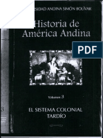 Historia de América Andina El Sistema Colonial