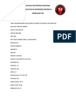 Escuela Politécnica Nacional Facultad de Ingeniería Mecánica Máquinas CNC