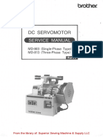 Brother MD-803, MD-813 DC Servomotor Instruction Manual