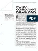 Realistic control valve pressure drops