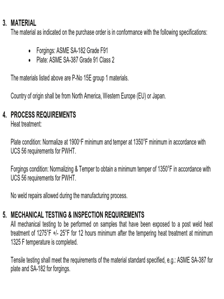 F91 Material Specifications and Testing | PDF | Forging | Welding