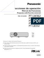 Proyector Panasonic Lb412 Manual de Funciones Español