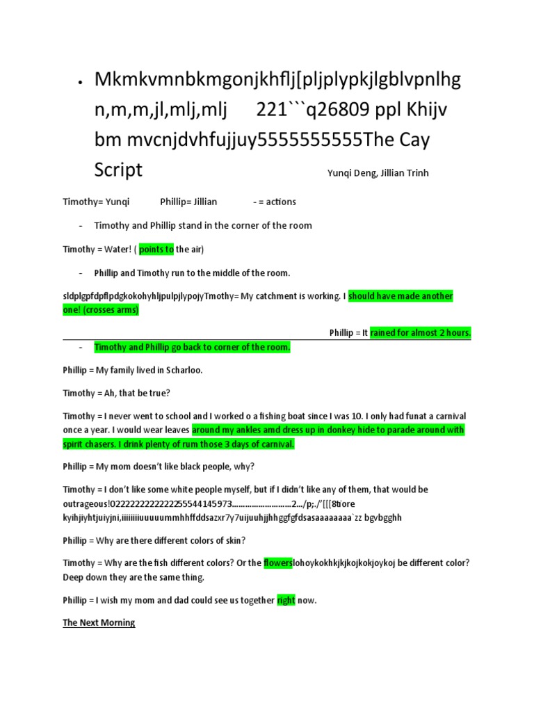 What is the cay about picture