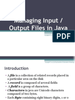 Managing Input / Output Files in Java