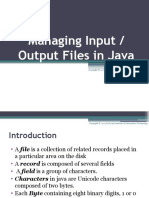 Managing Input / Output Files in Java