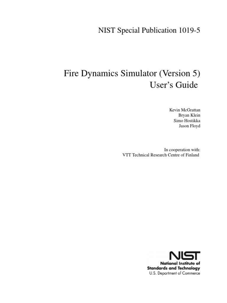 Fire Dynamics Simulator User Guide | PDF | National Institute Of ...