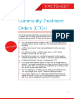 Community Treatment Orders CTOs Factsheet PDF