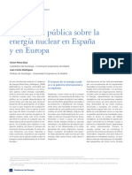 La opinión pública sobre la energía nuclear en España y en Europa