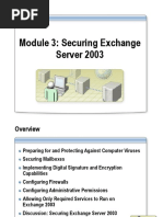 Module 3: Securing Exchange Server 2003