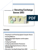 Module 3: Securing Exchange Server 2003