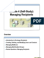 Module 4 (Self-Study) : Managing Recipients