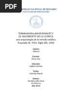 Guía de Lectura: EL Nacimiento de La Clínica