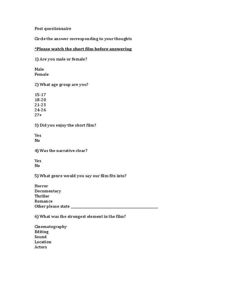 Post Questionnaire PDF